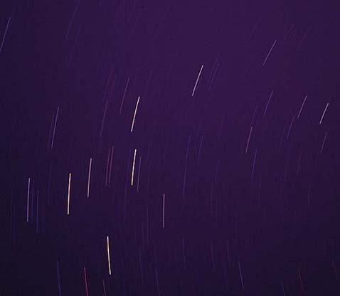 Trainée d'étoiles
